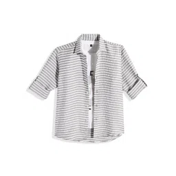 CAVIO Boys Comfort Horizontal Striped Pure Cotton Casual Shirt With T-shirt-picture-10