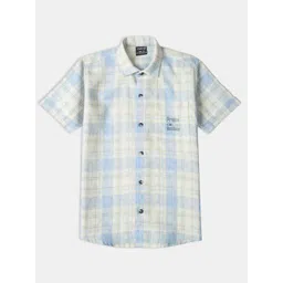 CAVIO Boys Comfort Relaxed Fit Tartan Checked Opaque Cotton Casual Shirt-picture-43
