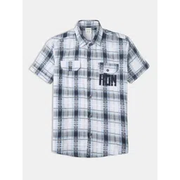CAVIO Boys Comfort Relaxed Fit Tartan Checked Opaque Cotton Casual Shirt-picture-57