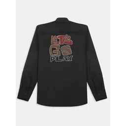 CAVIO Boys Comfort Relaxed Fit Typography Printed Opaque Cotton Casual Shirt-picture-11