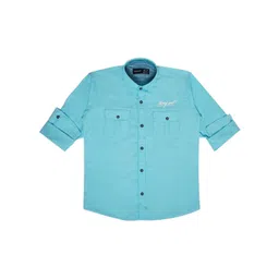 CAVIO Boys Comfort Roll-Up Sleeves Pure Cotton Casual Shirt-picture-18