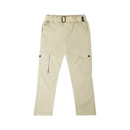 CAVIO Boys Comfort Solid Cotton Cargos Trousers-picture-18