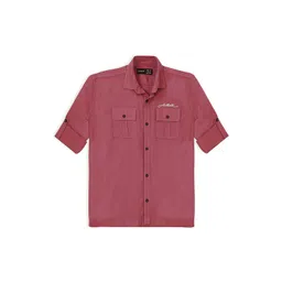 CAVIO Boys Comfort Spread Collar Solid Cotton Casual Shirt-picture-33