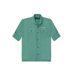 CAVIO Boys Comfort Spread Collar Solid Cotton Casual Shirt-picture-32