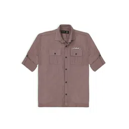 CAVIO Boys Comfort Spread Collar Solid Cotton Casual Shirt-picture-34
