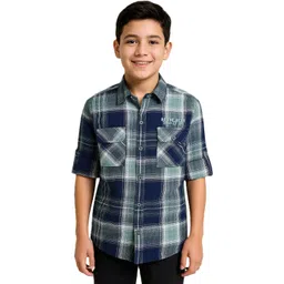 CAVIO Boys Comfort Tartan Checks Checked Casual Shirt-picture-43