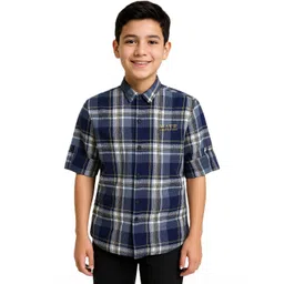 CAVIO Boys Comfort Tartan Checks Checked Casual Shirt-picture-56