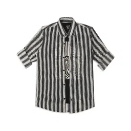 CAVIO Boys Comfort Vertical Stripes Pure Cotton Casual Shirt Comes With T-shirt-picture-23