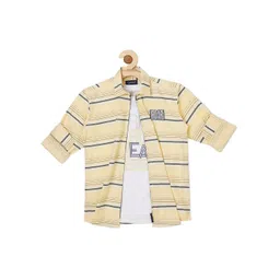CAVIO Boys Cotton Comfort Horizontal Striped Casual Shirt-picture-20