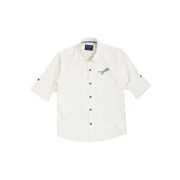 CAVIO Boys Cream-Coloured Regular Fit Casual Shirt-picture-57