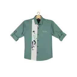CAVIO Boys Green Casual 100 % Cotton Shirt-picture-22