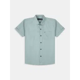 Cavio Boys Green Cotton Comfort Fit Shirt-picture-28