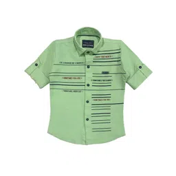 CAVIO Boys Green Regular Fit Printed Casual Shirt-picture-10