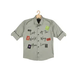 CAVIO Boys Green Regular Fit Printed Casual Shirt-picture-38