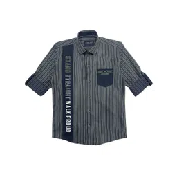 CAVIO Boys Green Striped Casual Shirt-picture-47