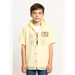 Cavio Boys Lemon Printed Comfort Fit Shirt with T-Shirt-picture-16