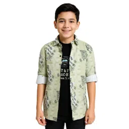 Cavio Boys Lemon Printed Regular Fit Shirt-picture-17