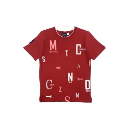 Cavio Boys Maroon Printed T-Shirt-image-11