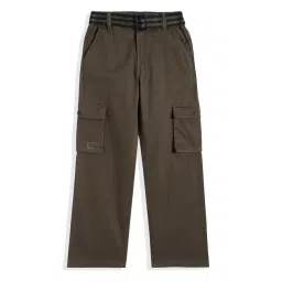 Cavio Boys Olive Green Cotton Regular Fit Pant-picture-19