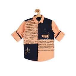 CAVIO Boys Peach-Coloured Printed Casual Shirt-picture-23