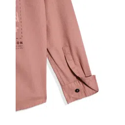 Cavio Boys Peach Cotton Shirt image 5