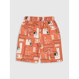 CAVIO Boys Printed Shirt Collar Short Sleeves Pure Cotton Shirt with Short image 5