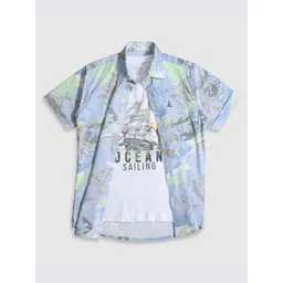 CAVIO Boys Standard Graphic Printed Pure Cotton Shirt With T-Shirt-picture-36