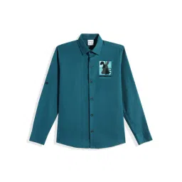 Cavio Boys Turquoise Blue Cotton Shirt-picture-47