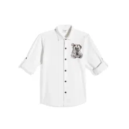 Cavio Boys White Comfort Fit Shirt-picture-40