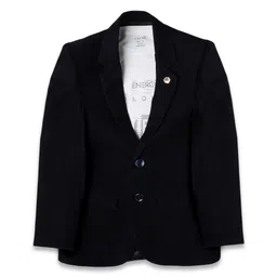 CAVIO Cotton Full Sleeves Solid Blazer With Stones Embellished Tee - Navy Blue-picture-27