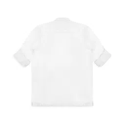 CAVIO Cotton Full Sleeves Solid Shirt - White image 3