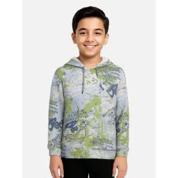 Cavio Kids Green Printed Full Sleeves Sweatshirt-picture-13