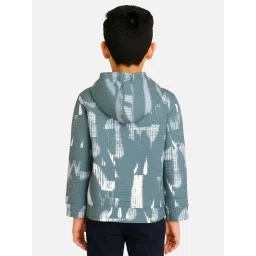 Cavio Kids Green Printed Full Sleeves Sweatshirt image 2