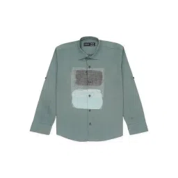 Cavio Kids Light Green Solid Full Sleeves Shirt-picture-38