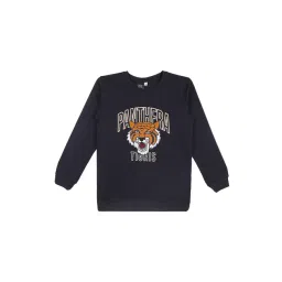Cavio Kids Navy Printed Full Sleeves T-Shirt-picture-11