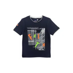 Cavio Kids Navy Printed T-Shirt-picture-36