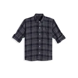 Cavio Navy Cotton Checks Shirt-picture-47