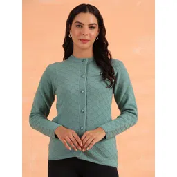 Cayman Women Cable Knit Woollen Cardigan-picture-38