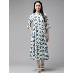 Cayman Women Printed Cotton A-line Kurta-picture-13