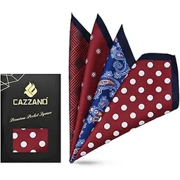 cazzano Multi Colour Printed Men Pocket Square for Suaitable for Suit & Blazer-picture-45