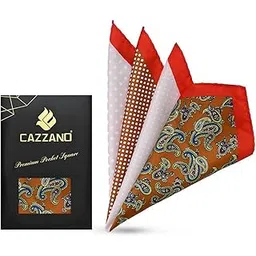 cazzano Royal Blue Printed Men Pocket Square for Suaitable for Suit & Blazer-picture-56