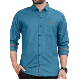 CB-COLEBROOK Men Solid Spread Collar Casual Shirt-picture-32
