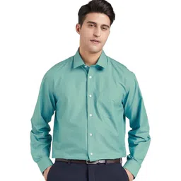 CB-COLEBROOK Men Solid Spread Collar Cotton Formal Shirt-picture-39