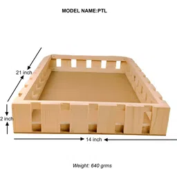 cci PTL Pinewood designer decorative Rectangular (14X21X2)inch Tray-picture-14