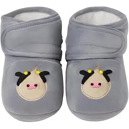 cdeck Baby Booties – Soft Velvet Outer, Warm Fur Lining, Cozy Winter Shoes for Boys & Girls | aged upto 1 Year-picture-21