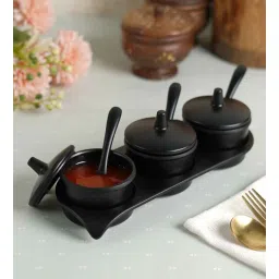 cdi Black 100ml Each Melamine 3 Pcs Condiment Set-picture-25