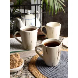 CDI White & Brown Printed Ceramic Glossy Mugs Set of Cups and Mugs-picture-12
