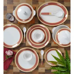 cdi White Ethnic Motifs Melamine 40 Pcs Dinner Sets-picture-11