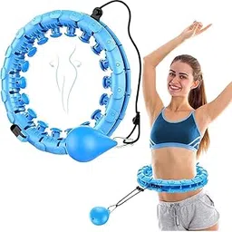 CECILION Weighted Hula Ring Hoop Weight Loss Circle Detachable with 24 Ring(52 Inch) 360 Degree Spinning Ball for Men & Women Adults Weight Loss, Smart Exercise Equipment - (Multicolour)-picture-16
