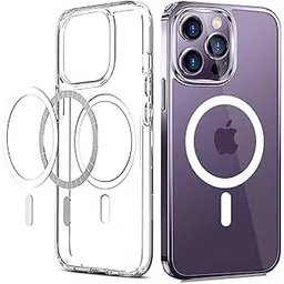 CEDO Magfit Cover for iPhone 14 Pro Max | Mag-Safe Wireless Charging | Designed with Magnetic Lock Shockproof Phone Bumper, Transparent Back Case Cover Compatible for iPhone 14 Pro Max (Transparent)-picture-32